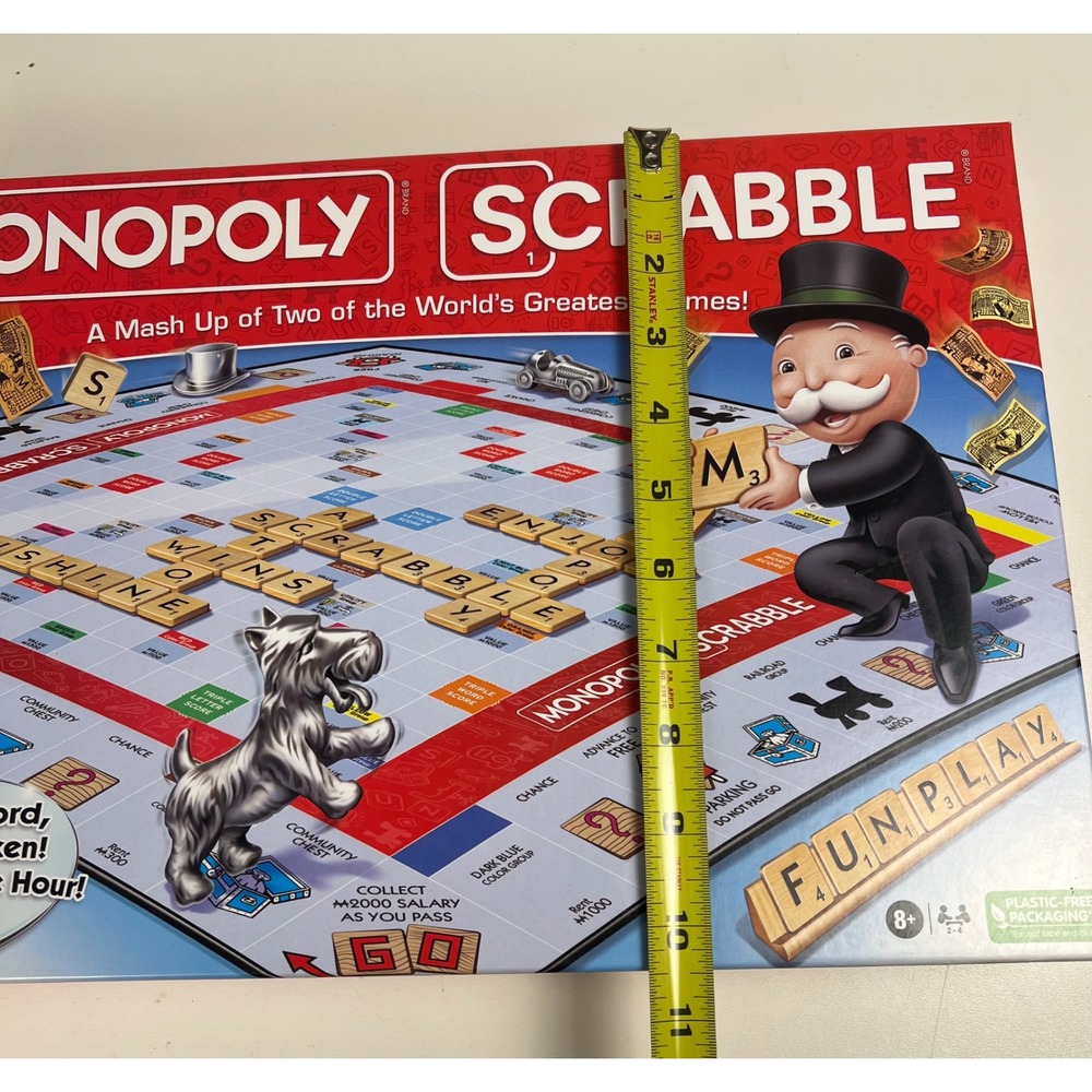 Monopoly Scrabble Board Game Mash Up of Two‎ of the Greatest Games Winning Moves